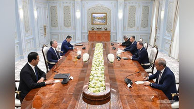 Изрображение 'Шавкат Мирзиёев принял делегацию Азербайджана'