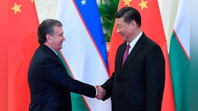 'Shavkat Mirziyoev Si Szinpinni tabrikladi'ning rasmi
