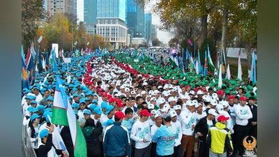 Изрображение 'Массовый забег «Янги нафас» прошел в 16 городах Узбекистана'