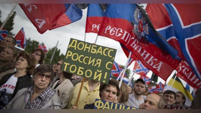 'Ertaga Kremlda Ukrainadan "ozod" bo`lgan hududlarni Rossiya tarkibiga kiritish kelishuvlarini imzolanadi'ning rasmi