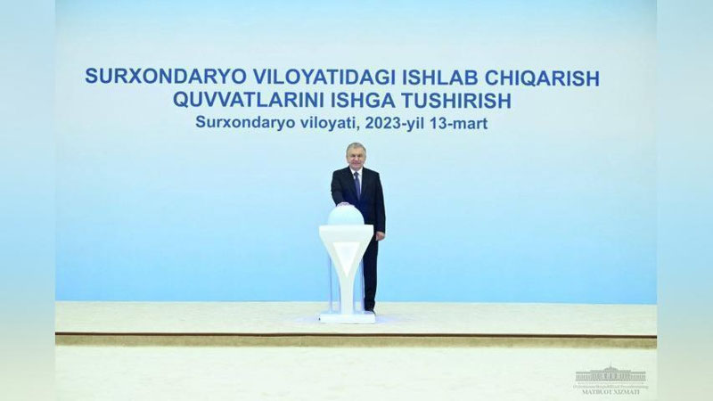 'Prezident Termizda oltita yangi ishlab chiqarish quvvatlarini ishga tushirishga start berdi'ning rasmi
