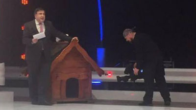 '​Gruziyaning sobiq prezidenti Ukrainada teleboshlovchilik qilmoqda'ning rasmi