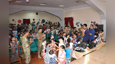 'Harbiy sportchilar Xo`jaylidagi Mehribonlik uyi tarbiyalanuvchilari holidan xabar olishdi'ning rasmi