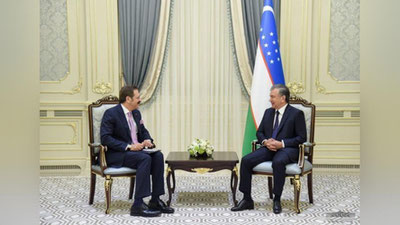 'O`zbekiston Prezidenti Turkiya savdo palatalari va tovar birjalari ittifoqi raisini qabul qildi'ning rasmi