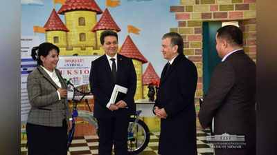 'Shavkat Mirziyoyev «Nihol» innovasion maktabiga tashrif buyurdi  'ning rasmi