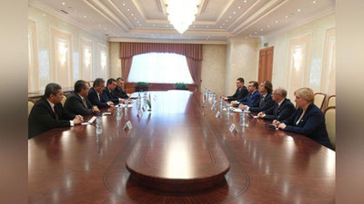 'Oliy Majlis Senatida Rossiya delegasiya bilan uchrashuv bo`lib o`tdi'ning rasmi