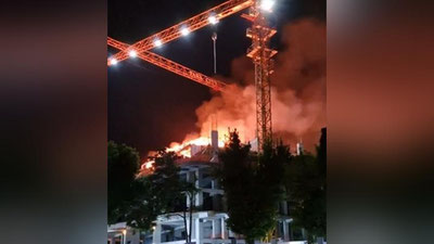 Изрображение 'Ночью в Ташкенте загорелся строящийся жилой комплекс (видео)'