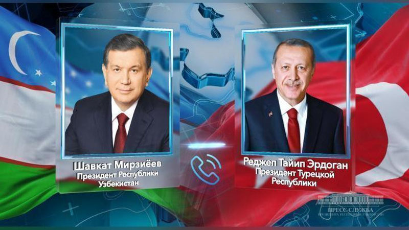Изрображение 'МИРЗИЁЕВ И ЭРДОГАН ОБСУДИЛИ ПРЕДСТОЯЩИЙ ВИЗИТ ГЛАВЫ ТУРЦИИ В УЗБЕКИСТАН'