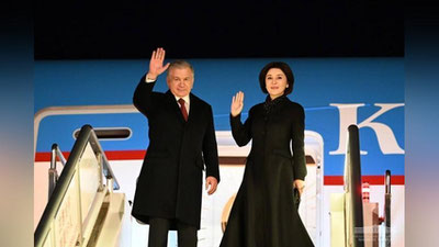 Изрображение 'Президент Узбекистана прибыл из Пекина в Шэньчжэнь'