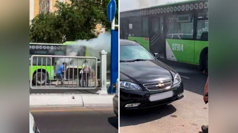 'Toshkentda yo`lovchi avtobusi yonib ketdi'ning rasmi