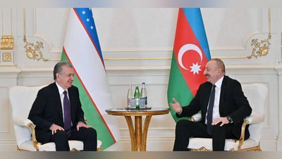 'O`zbekiston va Ozarbayjon etakchilari hamkorlikning 10 ta yangi yo`nalishini shakllantirishga kelishib oldilar'ning rasmi