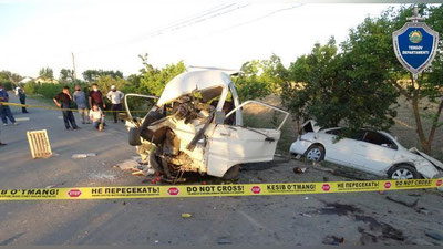 Изрображение 'Жуткая авария в Хорезме: погибла 19-летняя девушка (фото)'