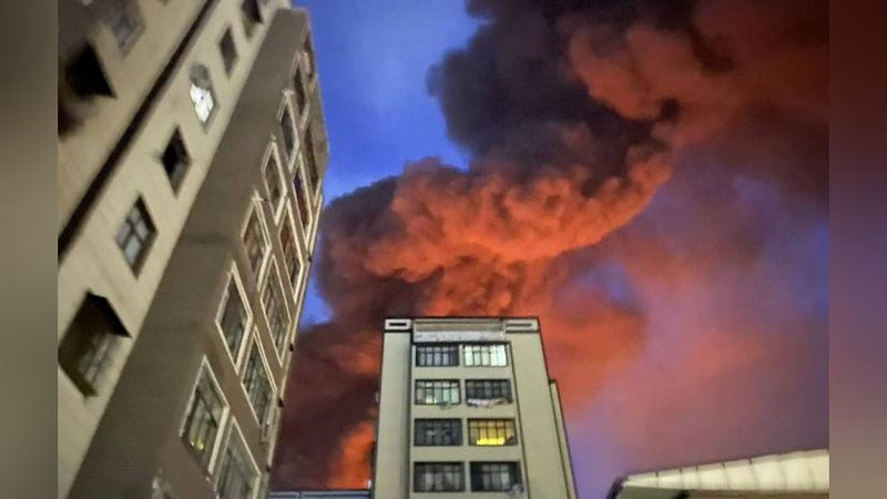 Изрображение 'В МЧС сообщили, что пожар на складе в Сергели локализован'