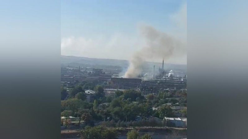 Изрображение 'На АО «Максам-Чирчик» произошел взрыв, за которым последовал пожар'