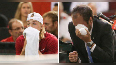 '​Kanadalik tennischi Shapovalov hakamning ko`ziga to`p bilan urdi (Video)'ning rasmi