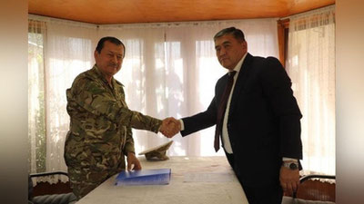 'Қирғиз-тожик чегарасини делимитация ва демаркация қилиш бўйича баённома имзоланди'ning rasmi