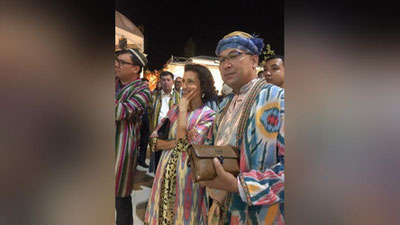 'YuNESKO Bosh direktori Amir Temurning qayta tiklangan bog`laridan biriga tashrif buyurdi'ning rasmi