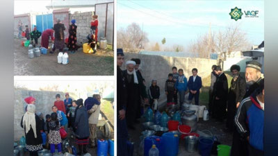 '"Vaqf" fondi uchta qishloqqa suv quvurini o`tkazib bermoqda'ning rasmi