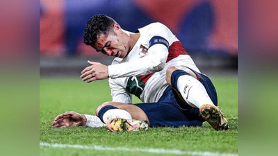 'Ronaldu o`yin vaqtida burnini sindirib oldi'ning rasmi
