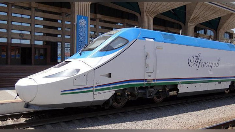 'TOShKENT–SAMARQAND YO`NALIShIDAGI "AFROSIYoB" ELEKTROPOEZDI QATNOVI VAQTINChA TO`XTATILADI'ning rasmi
