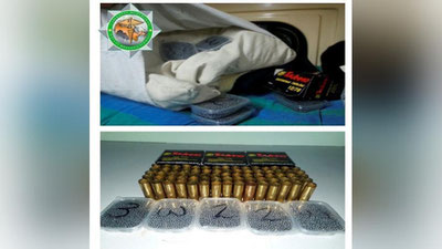 'Bojxonachilar poezd kupesidagi yostiq ichiga yashirilgan o`q-dorilarni topishdi'ning rasmi