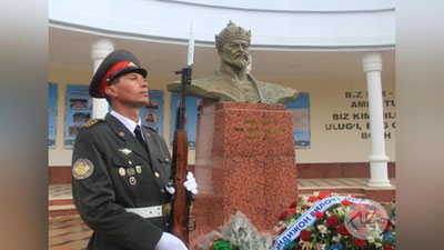 'Андижондаги ҳарбий қисмда Амир Темур бюсти ўрнатилди (фото)'ning rasmi