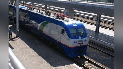 'O`ZBEKISTON VA QIRG`IZISTON «TOShKENT – RIBAChE» POEZDINI YO`LGA QO`YaDI'ning rasmi