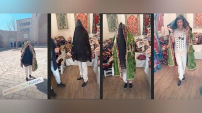 Изрображение 'ТАТЬЯНА НАВКА ПРИМЕРИЛА В ТАШКЕНТЕ СТАРИННЫЙ ЖЕНСКИЙ НАРЯД (ВИДЕО)'