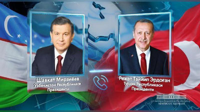 'Шавкат Мирзиёев Режеп Таййип Эрдоғанни давлат ташрифи билан мамлакатимизга таклиф этди'ning rasmi