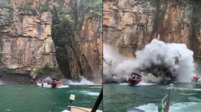 Изрображение 'Количество жертв обрушения скалы в Бразилии увеличилось до 10-ти: жуткие кадры'