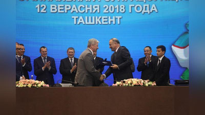 'O`zbekiston va Belarus mintaqaviy forum doirasida qariyb 200 mln dollarlik 82ta shartnomani imzoladi'ning rasmi
