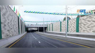 Изрображение 'В соцсетях появилось видео, как вода хлещет из обшивки нового тоннеля в Самарканде'