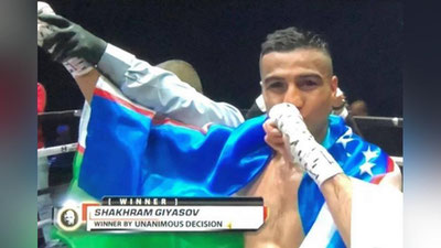 'Шаҳрам Ғиёсов АҚШда иккинчи жангини ўтказди'ning rasmi