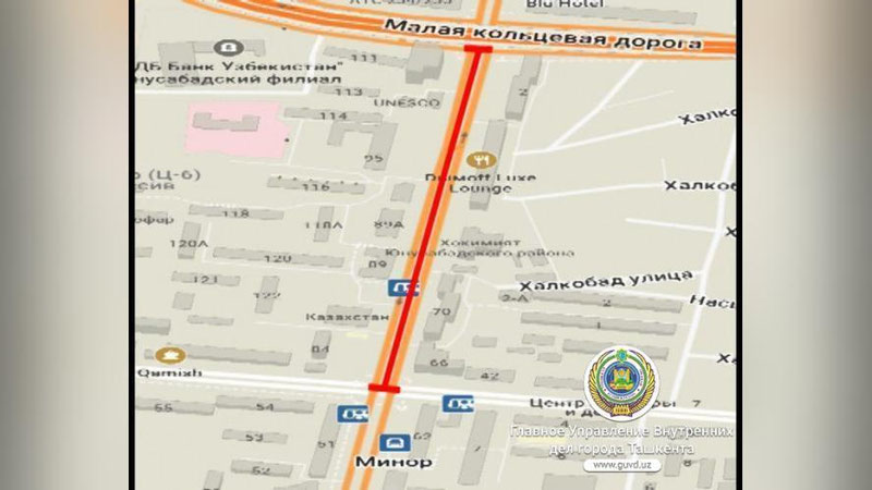 'Toshkentdagi ko`chalardan biri vaqtincha yopildi'ning rasmi