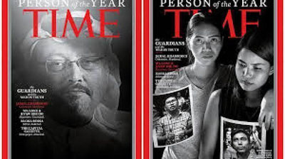 '“Time” jurnalistlarga “Yil odami” unvonini berdi 'ning rasmi