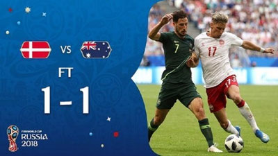 'JCh-2018. Avstraliya Daniya bilan durang o`ynadi'ning rasmi