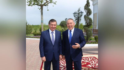 '​Shavkat Mirziyoev Qozog`iston Prezidenti Nursulton Nazarboev bilan amaliy uchrashuv o`tkazdi'ning rasmi