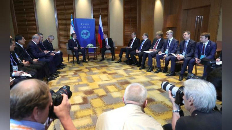 Изрображение 'В ЦИНДАО ПРОШЛА ВСТРЕЧА ГЛАВ УЗБЕКИСТАНА И РОССИИ (ФОТО)'