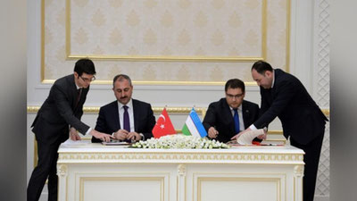 'Ikki davlat Adliya vazirliklari o`rtasida hamkorlik Memorandumi imzolandi'ning rasmi