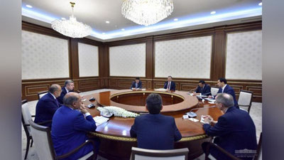 'Shavkat Mirziyoev Evropa tiklanish va taraqqiyot banki prezidentini qabul qildi'ning rasmi