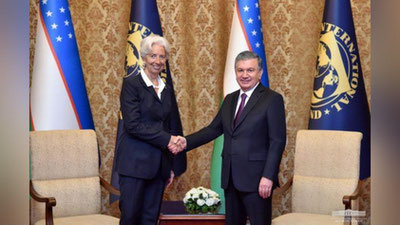 'Shavkat Mirziyoev Xalqaro valyuta jamg`armasining boshqaruvchi direktorini qabul qildi'ning rasmi