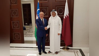 'Abdulaziz Komilov Qatar bosh vaziri o`rinbosari bilan uchrashdi 'ning rasmi