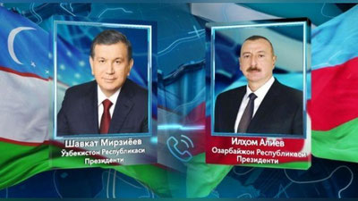 'Ўзбекистон ва Озарбайжон Президентларининг телефон орқали мулоқот қилди'ning rasmi