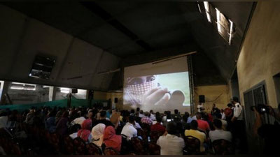 'G`AZO AHLI 30 YILDAN BERI ILK MAROTABA KINOTEATRGA TUShDI'ning rasmi