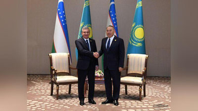 'Shavkat Mirziyoev Nursulton Nazarboev bilan uchrashdi'ning rasmi