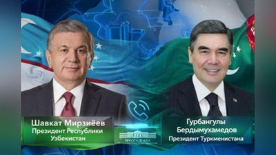Изрображение 'Главы Узбекистана и Туркменистана провели телефонный разговор'