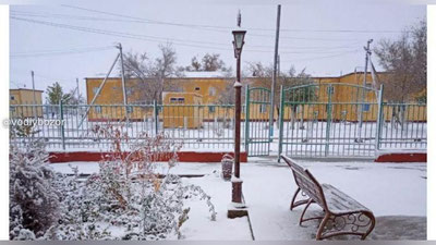 Изрображение 'Видео: первый снег в Каракалпакстане и горах Ташкентской области'