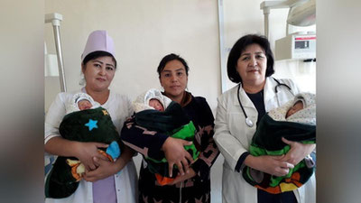 Изрображение 'В Сырдарьинской области родились Шавкат, Миромон и Мирзиё'