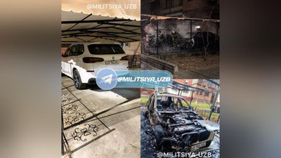 'Toshkentda bir ayolga tegishli bo`lgan “Mersedes Benz” va “BMW” yonib ketgani yuzasidan rasmiy ma`lumot berildi'ning rasmi