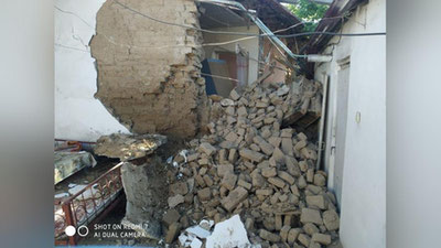 Изрображение 'В одном из жилых домов в Ташкенте обрушилась стена (фото)'